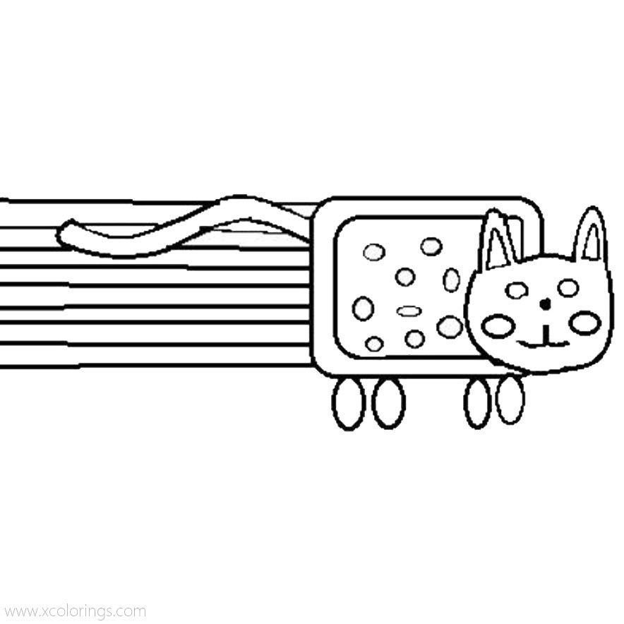 Nyan Cat Coloring Pages free and Printable - XColorings.com