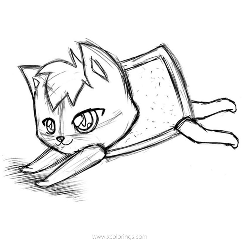 Free Nyan Cat Coloring pages Sketch printable
