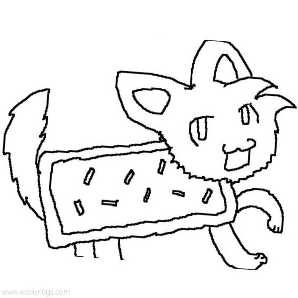 Rainbow Nyan Cat Coloring pages - XColorings.com