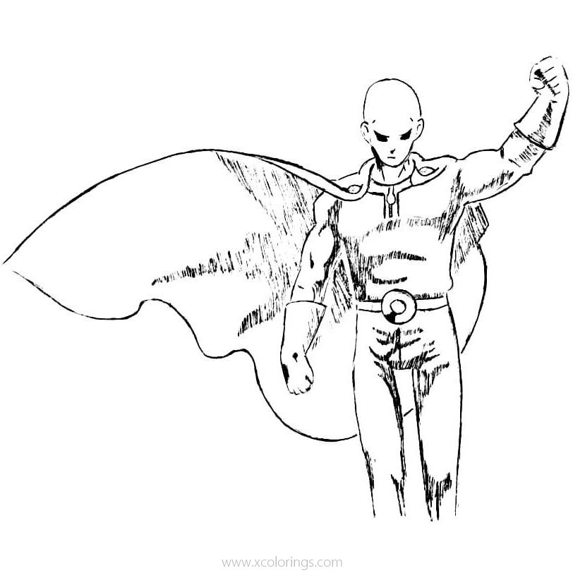 Free One Punch Man Coloring Pages B Class printable