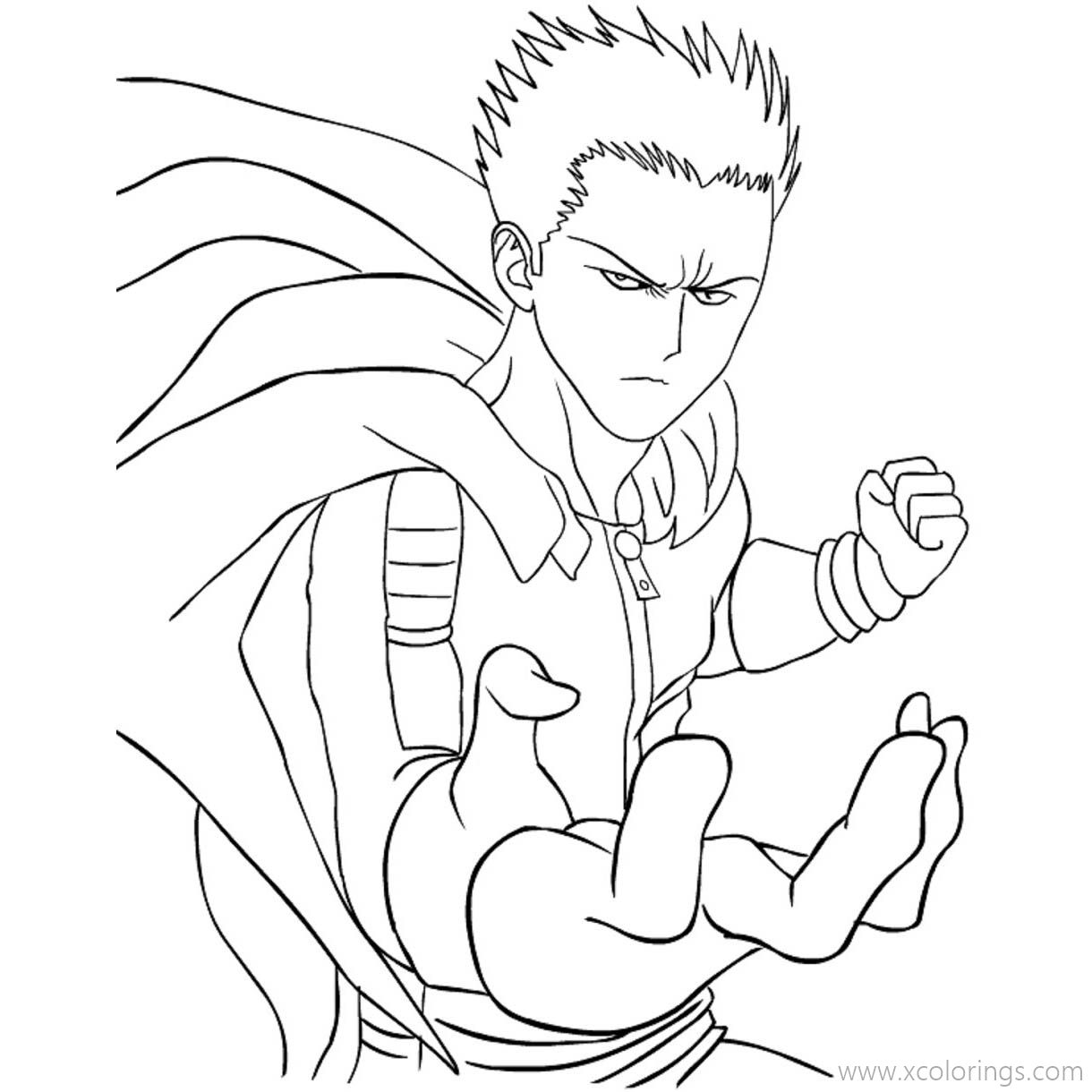 Free One Punch Man Coloring Pages Blast printable