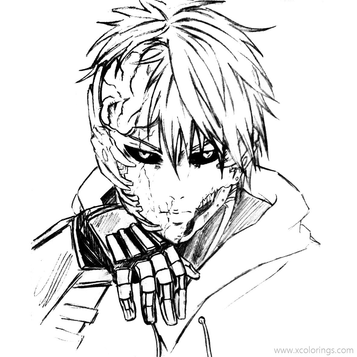 Free One Punch Man Coloring Pages Genos printable