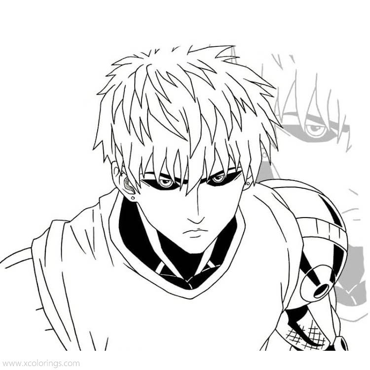 Free One Punch Man Coloring Pages Genose printable