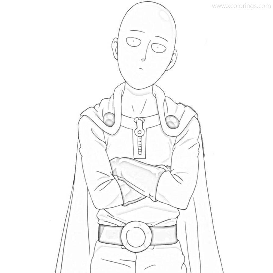 One Punch Man Coloring Sheet Coloring Pages