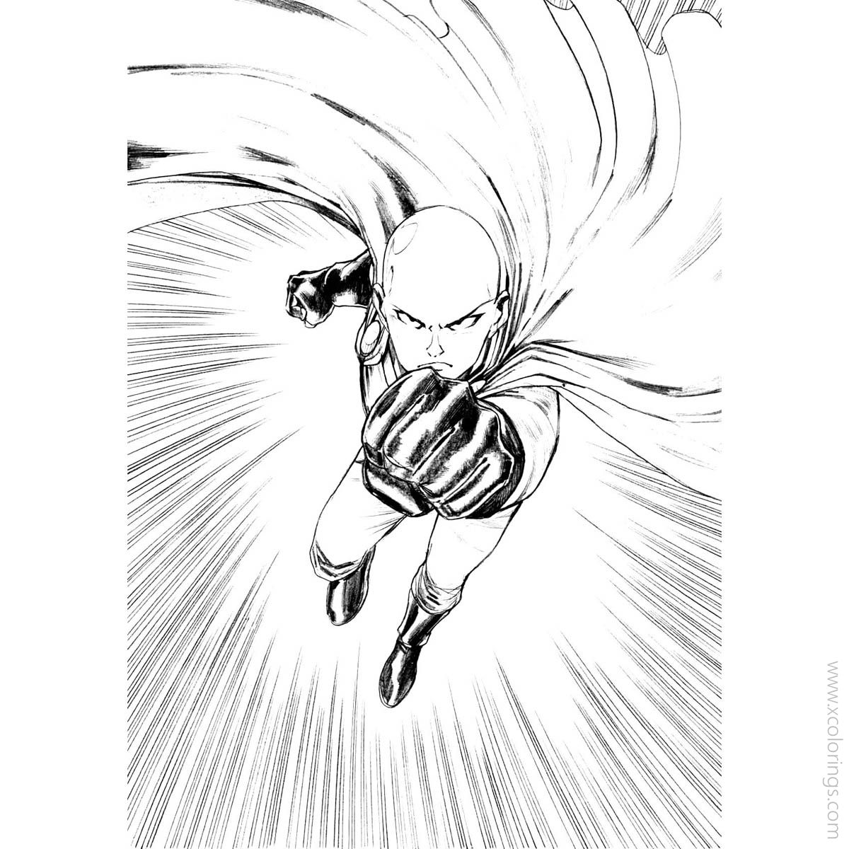 One Punch Man Coloring Pages One punch man to print : Free Coloring Pages