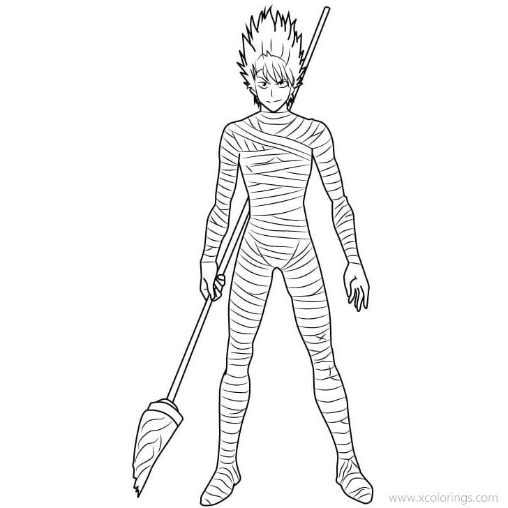 Free One Punch Man Coloring Pages Stinger printable