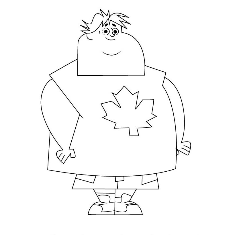 Free Owen from Total Drama Coloring Pages printable