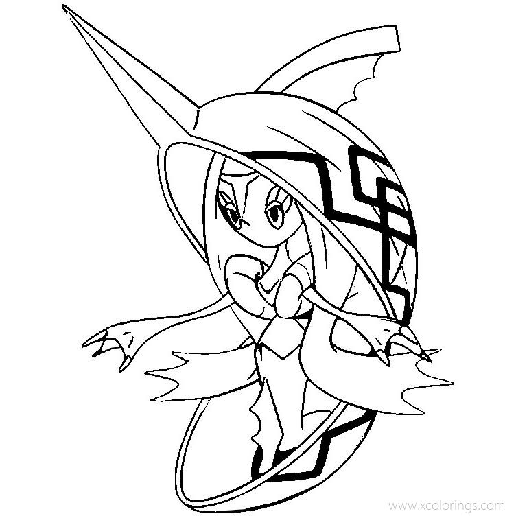 Pokemon Sun and Moon Coloring Pages Tapu Fini - XColorings.com