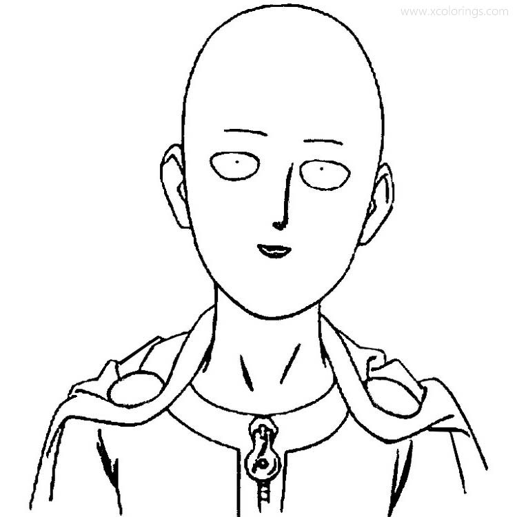 Printable One Punch Man Saitama Coloring Pages - XColorings.com