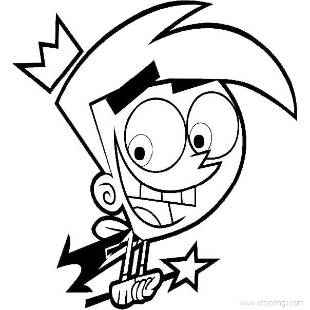 Free PrintableFairly OddParents Coloring Pages Cosmo printable
