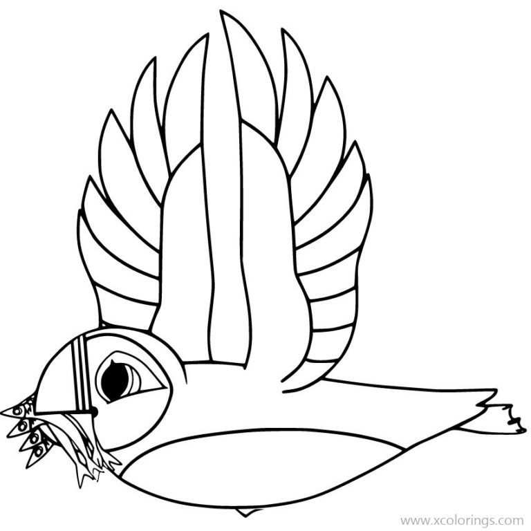 Puffin Rock Coloring Pages Baba is Sleeping - XColorings.com
