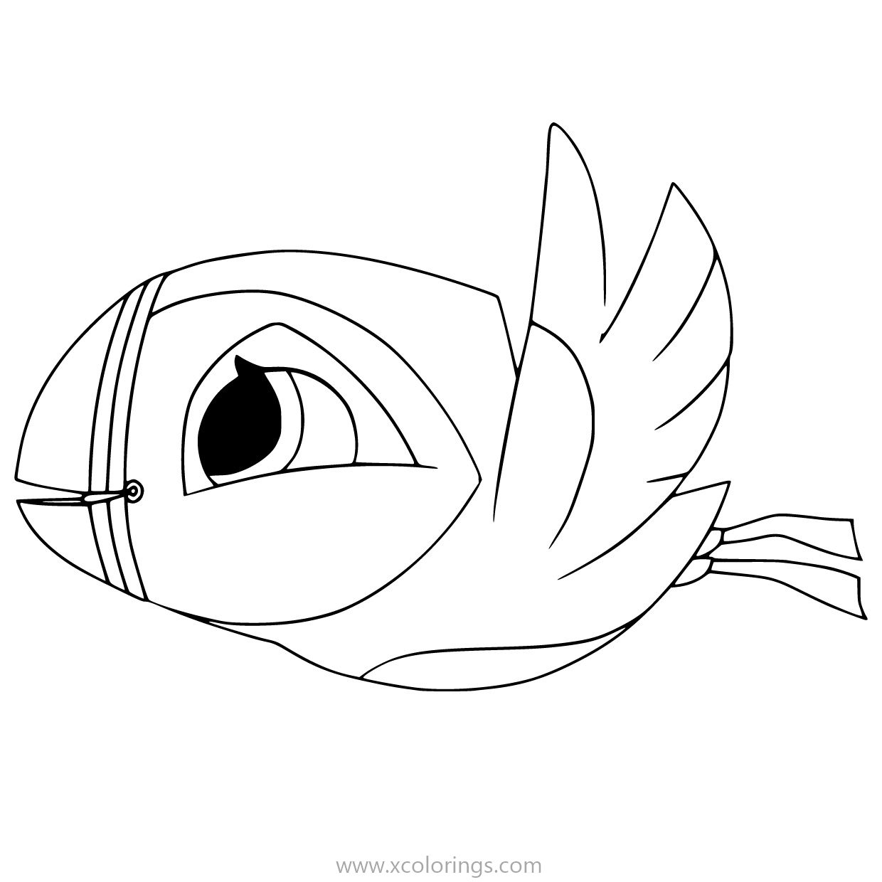 Free Puffin Rock Coloring Pages Oona is Flying printable