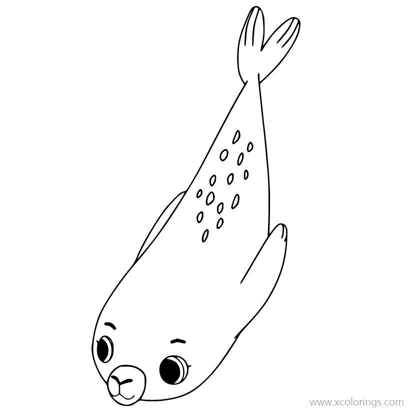 Free Puffin Rock Coloring Pages Silky Seal printable