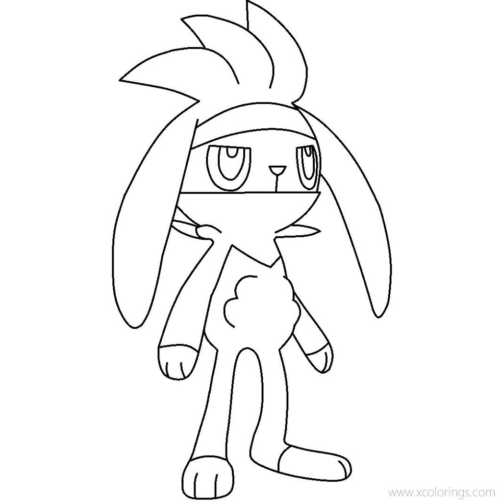 10 Raboot Pokemon Coloring Page for Budding Artists