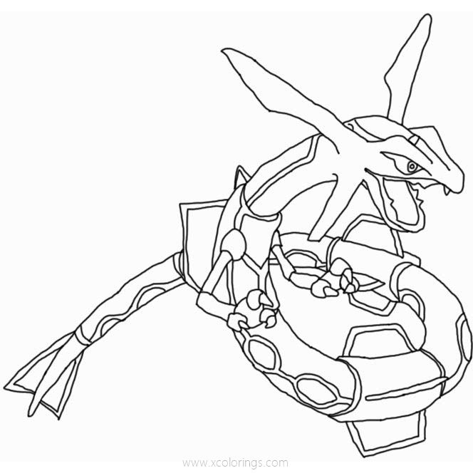 Free Rayquaza Pokemon Coloring Pages printable