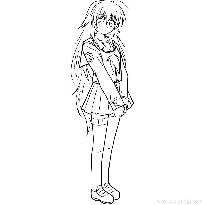 Free Shiori Sekine from Angel Beats Coloring Pages printable