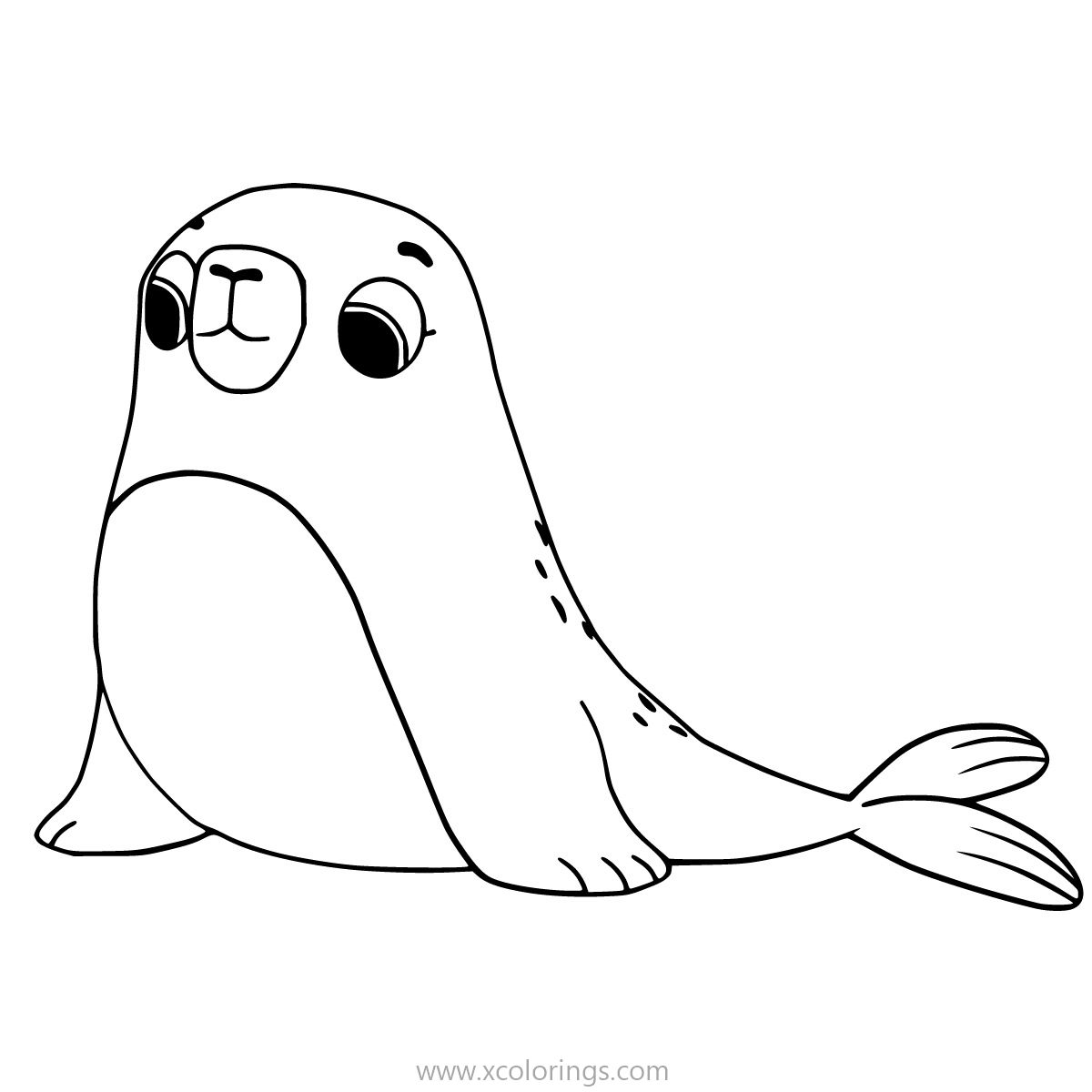 Free Silky Seal from Puffin Rock Coloring Pages printable