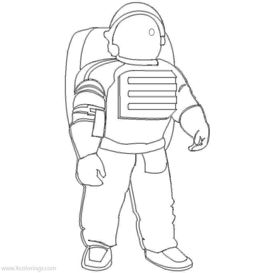Free Simple Astronaut Coloring Pages printable