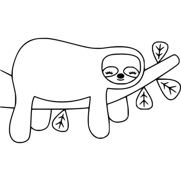 Three Toed Sloth Coloring Pages Printable XColorings
