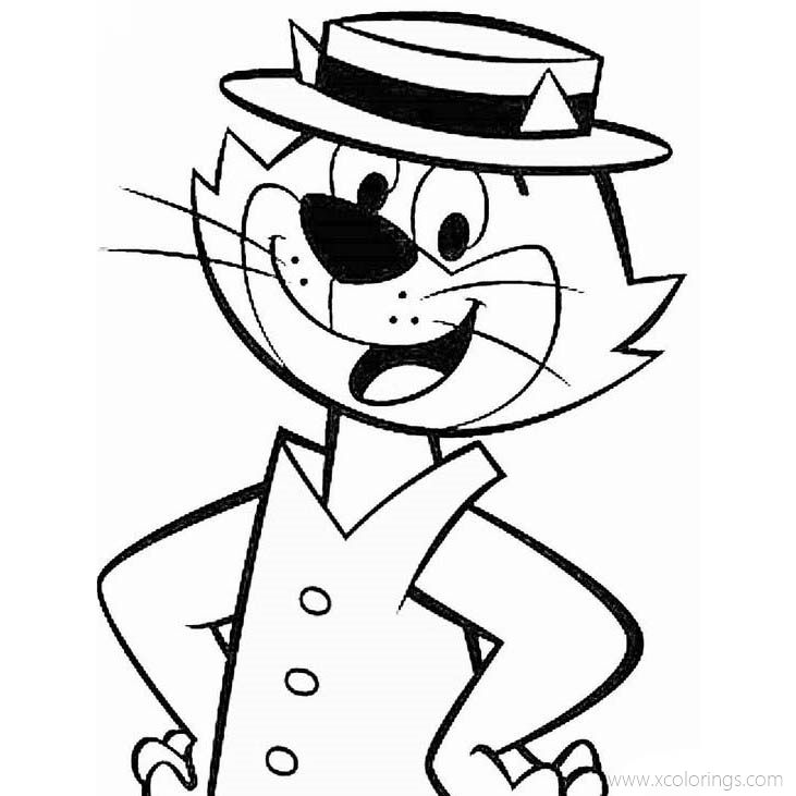 Free Smiling Top Cat Coloring Pages printable