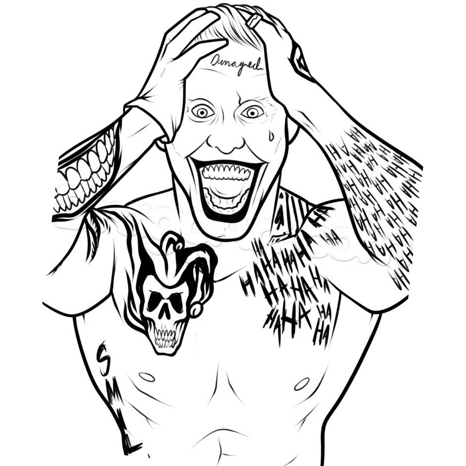 Free Suicide Squad Joker Coloring Pages Printable printable