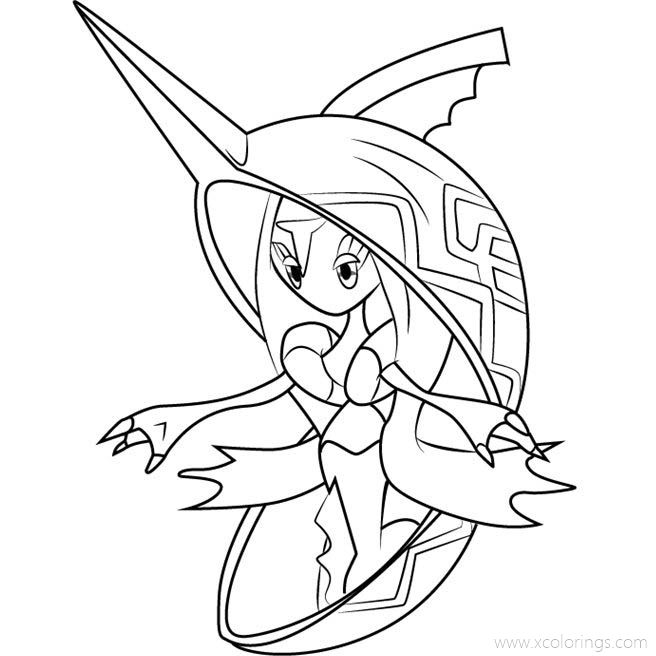 Tapu Fini Pokemon Coloring Pages - XColorings.com