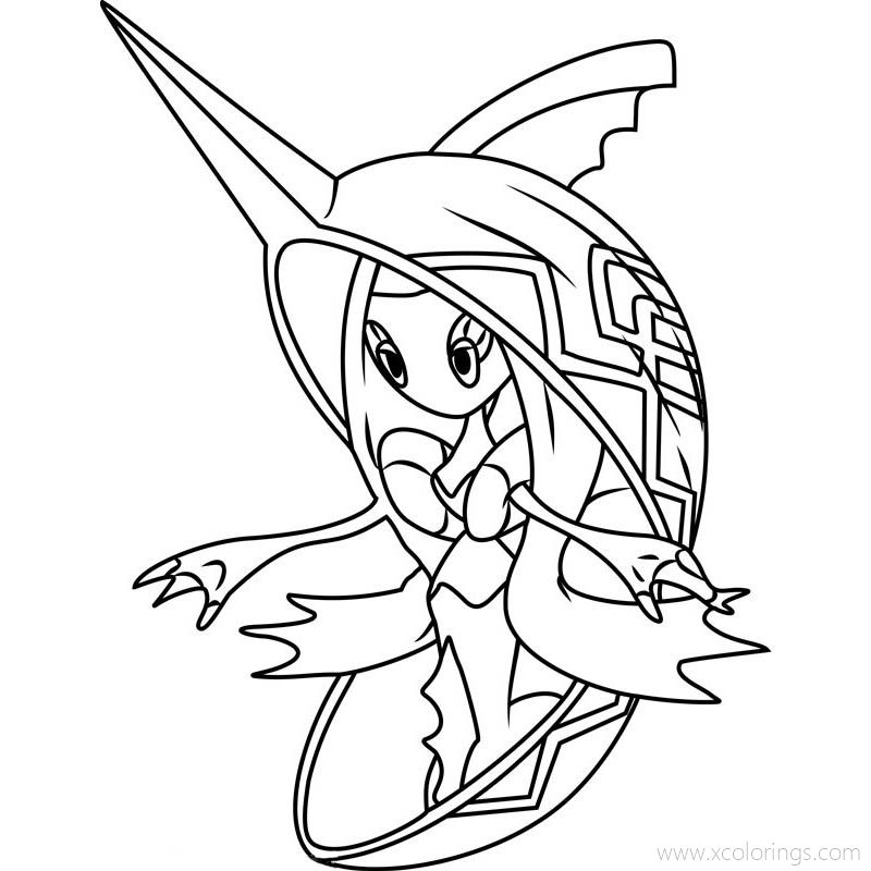 Free Tapu Fini Pokemon Sun and Moon Coloring Pages printable