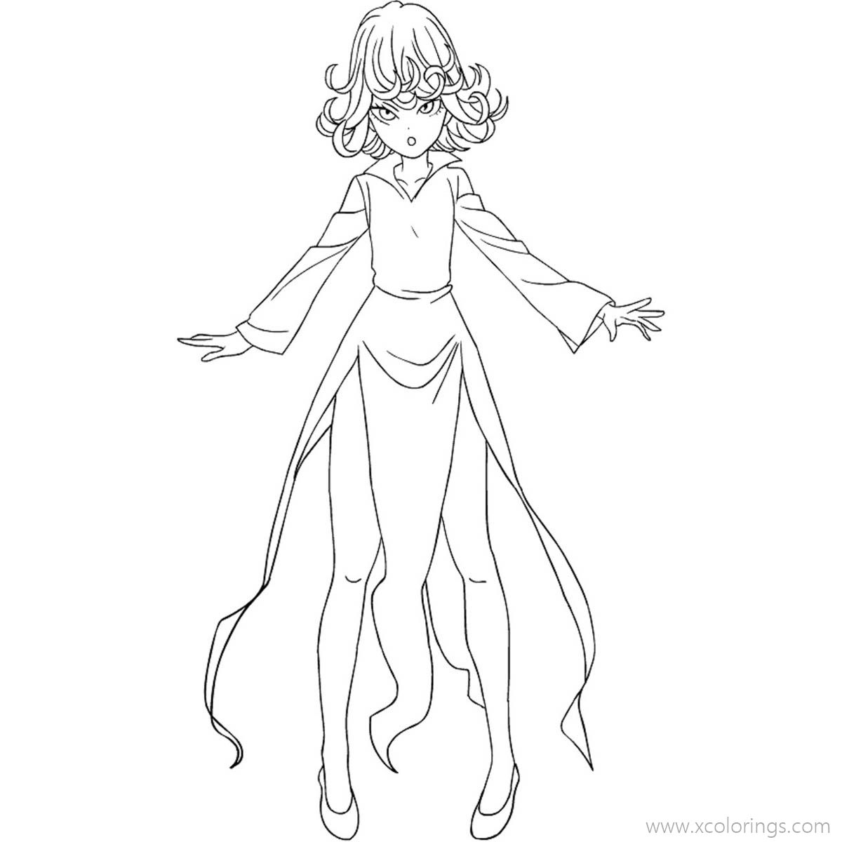 Free Tatsumaki from One Punch Man Coloring Pages printable