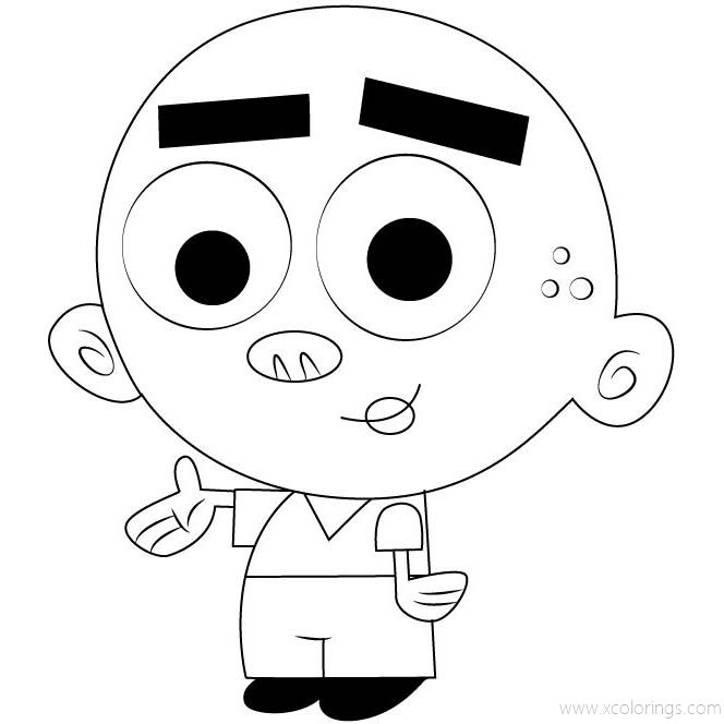 Free The Fairly OddParents Coloring Pages A.J printable