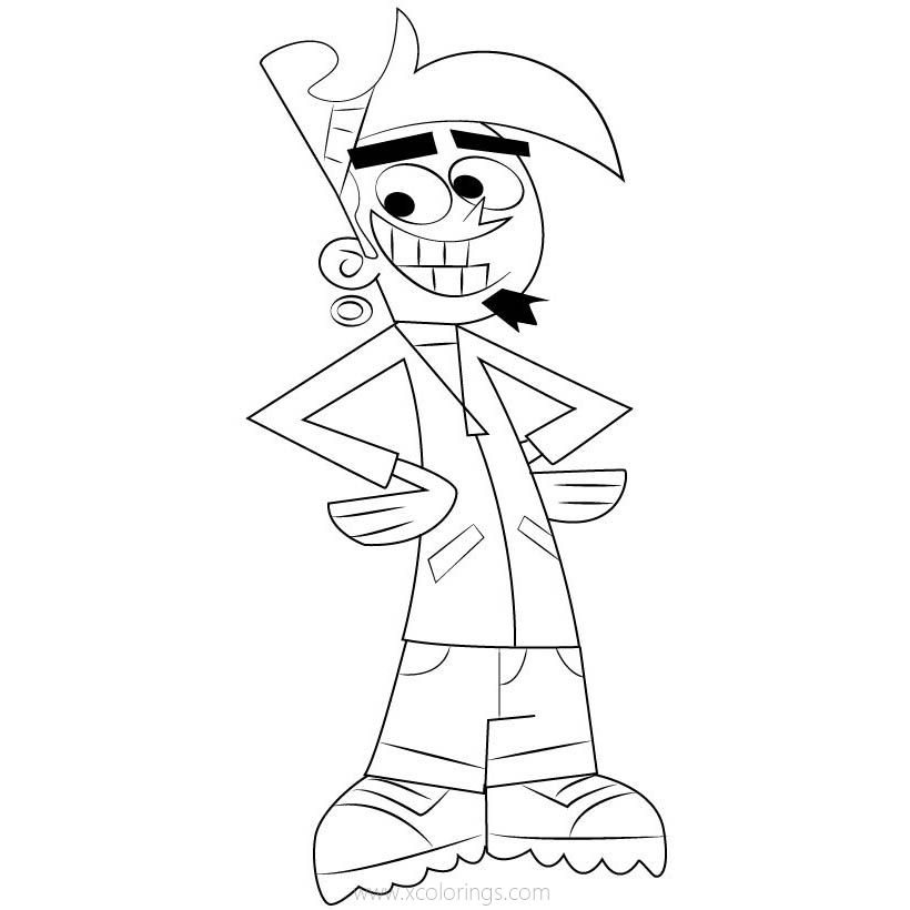 Free The Fairly OddParents Coloring Pages Chip Skylark printable