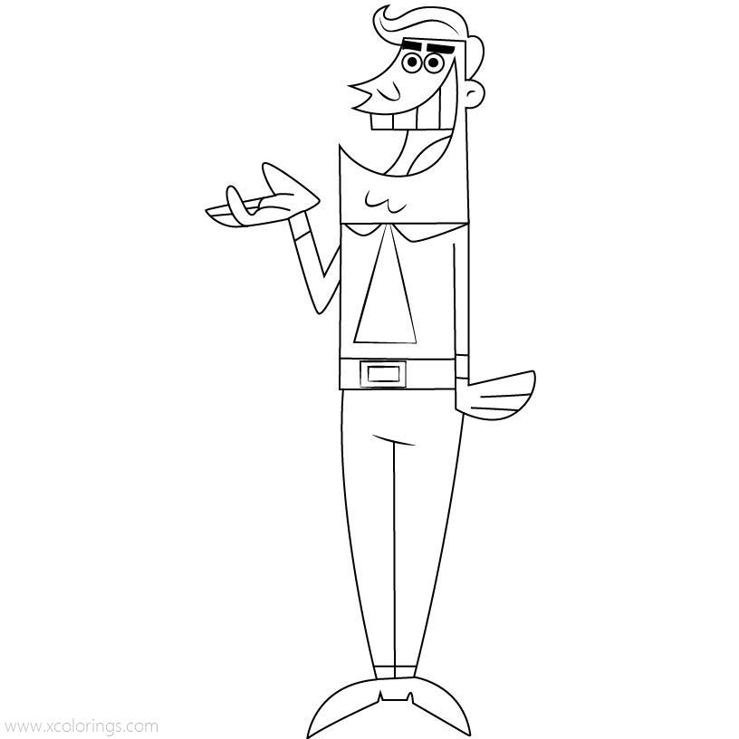 Free The Fairly OddParents Coloring Pages Mr Turner printable