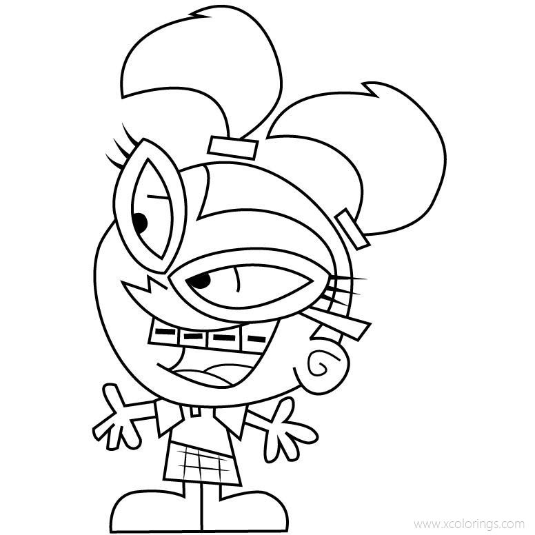 Free The Fairly OddParents Coloring Pages Tootie printable