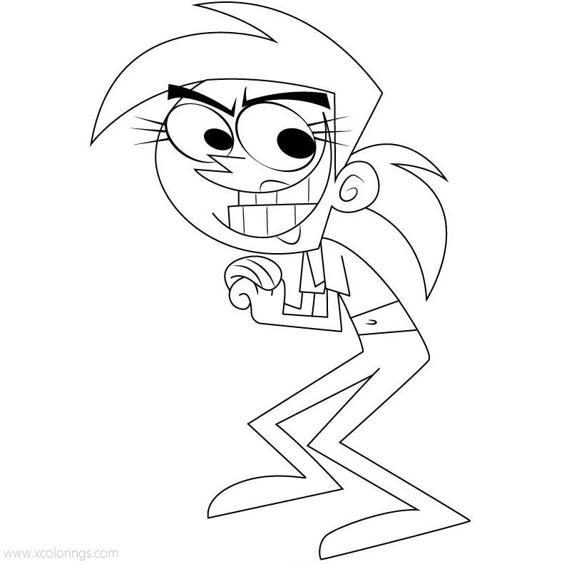 Free The Fairly OddParents Coloring Pages Vicky the Babysitter printable