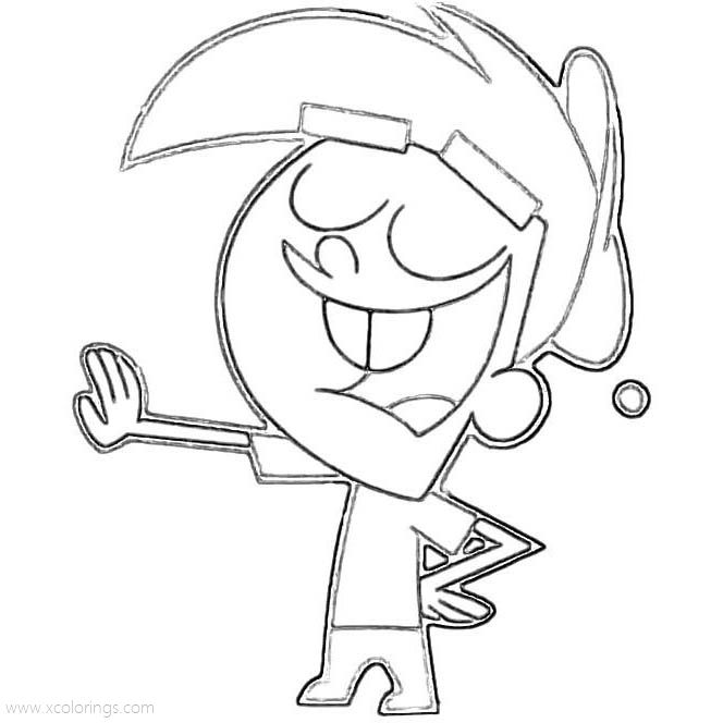 Free Timmy Turner from Fairly Odd Parents Coloring Pages printable