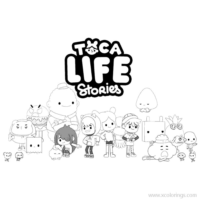 Free Toca Boca Characters Coloring Pages Toca Life Stories printable