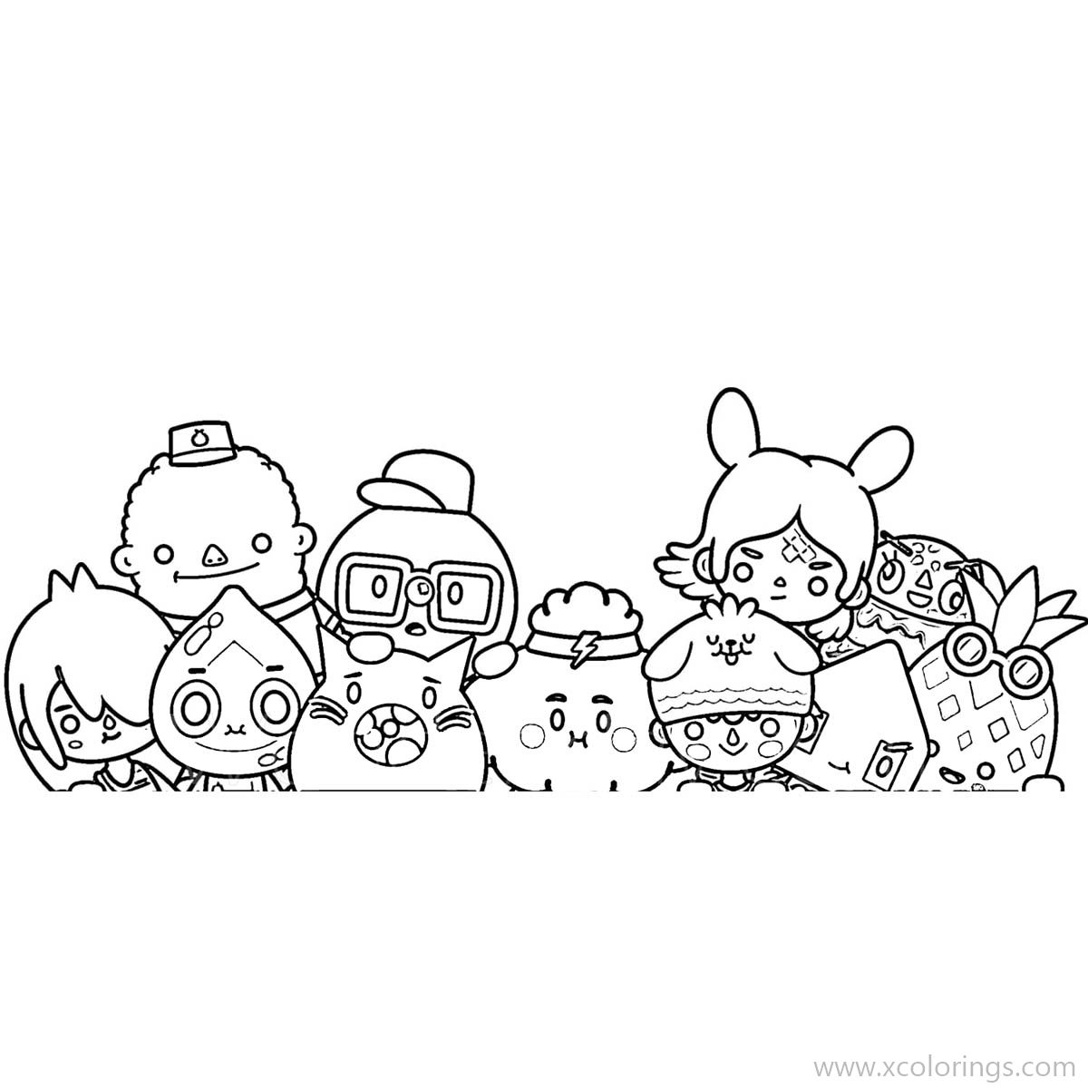 Free Toca Boca Characters Coloring Pages printable