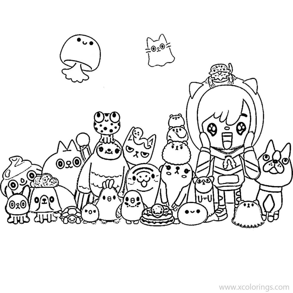 Toca Boca Coloring Pages Characters - XColorings.com