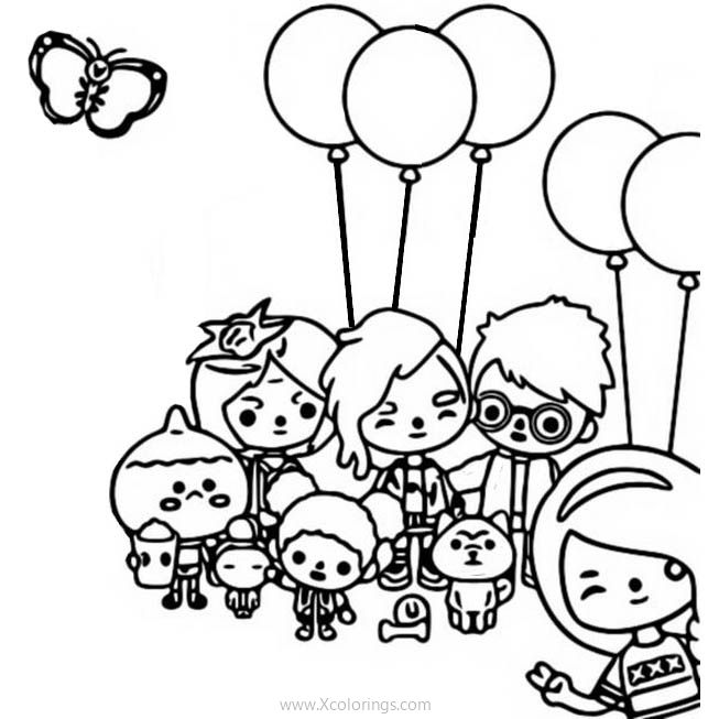 Free Toca Boca Coloring Pages Birthday party printable