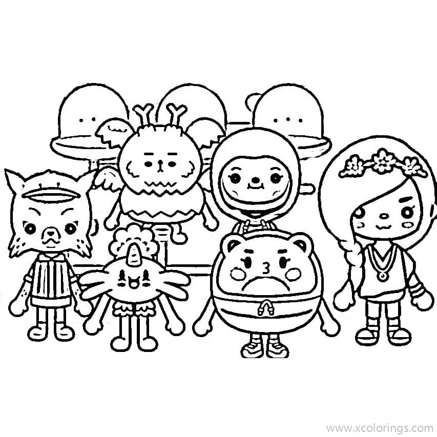 Toca Boca Coloring Pages Rita and Cloud Ready for Painting