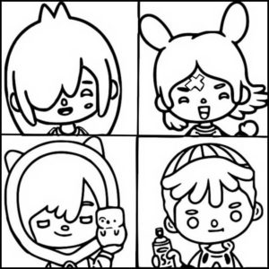 Toca Boca Coloring Pages Nari - XColorings.com