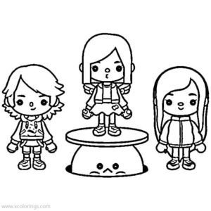 Toca Boca Coloring Pages Rita and Cloud Ready for Painting - XColorings.com