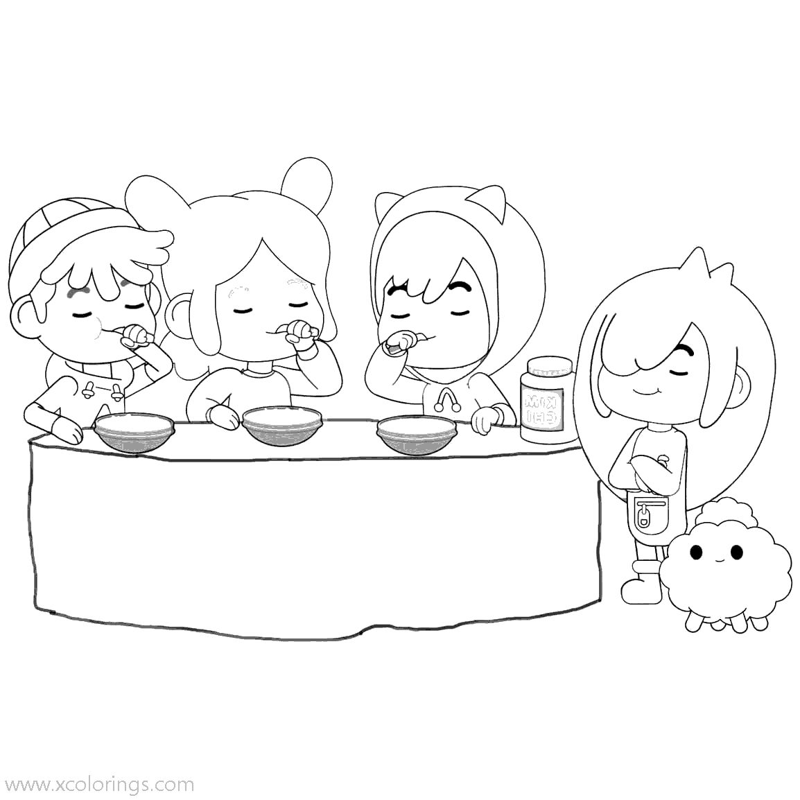 Toca Boca Coloring Pages Rita And Cloud Ready For Painting XColorings