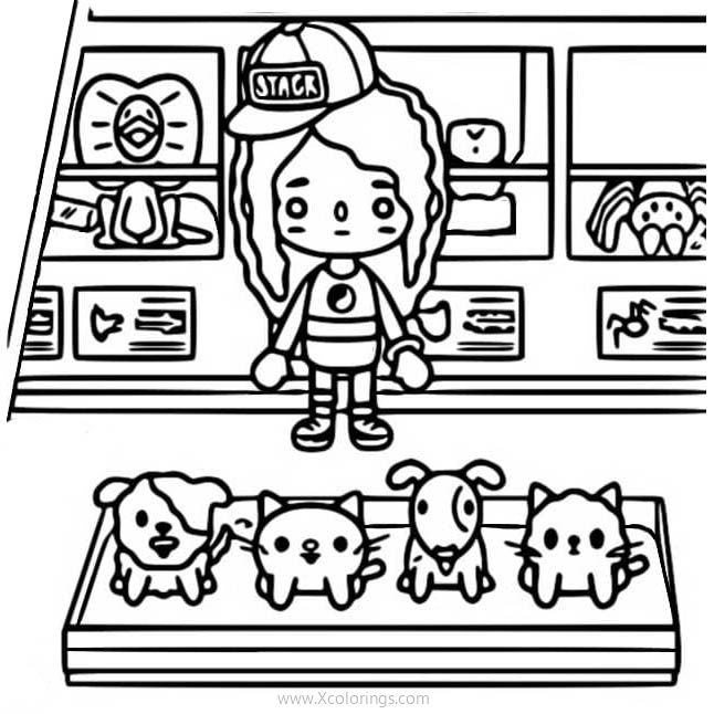 Free Toca Boca Coloring Pages Pet Shop Dogs and Cats printable
