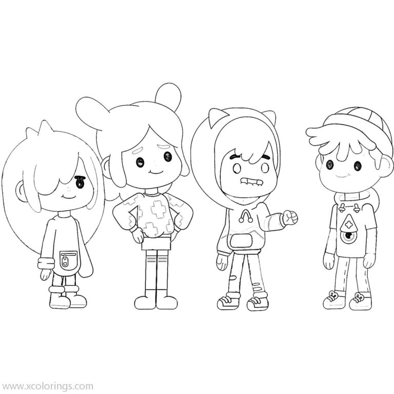 Toca Boca Coloring Pages Rita and Leon - XColorings.com
