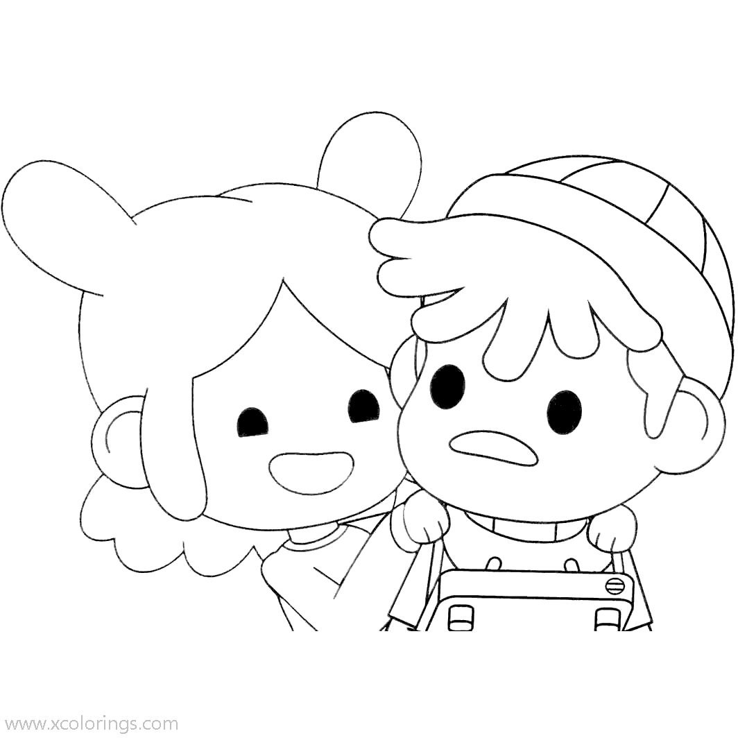 Free Toca Boca Coloring Pages Rita and Leon printable