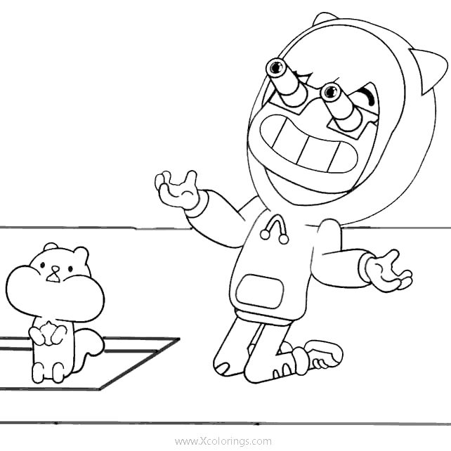 Free Toca Boca Coloring Pages Zeke Lineart printable