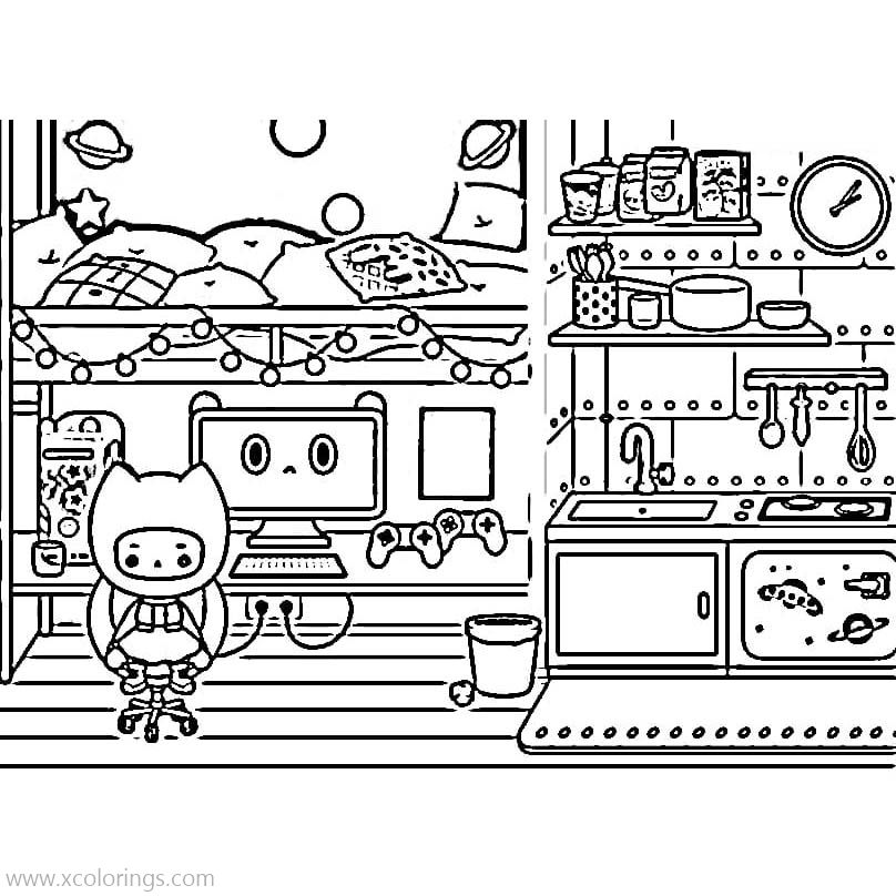 Free Toca Kitchen Coloring Pages printable