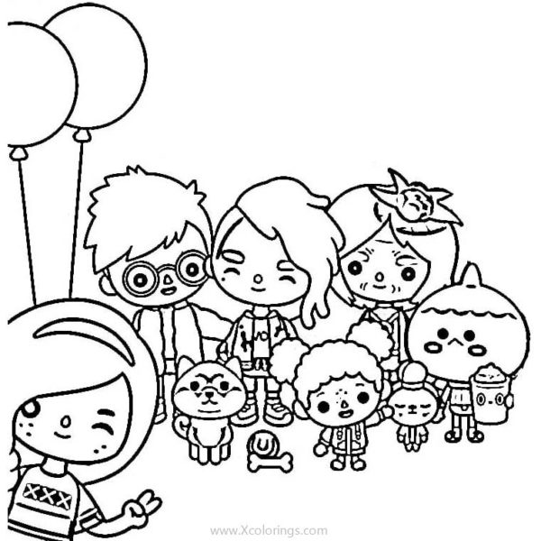 Toca Boca Coloring Pages Characters - XColorings.com