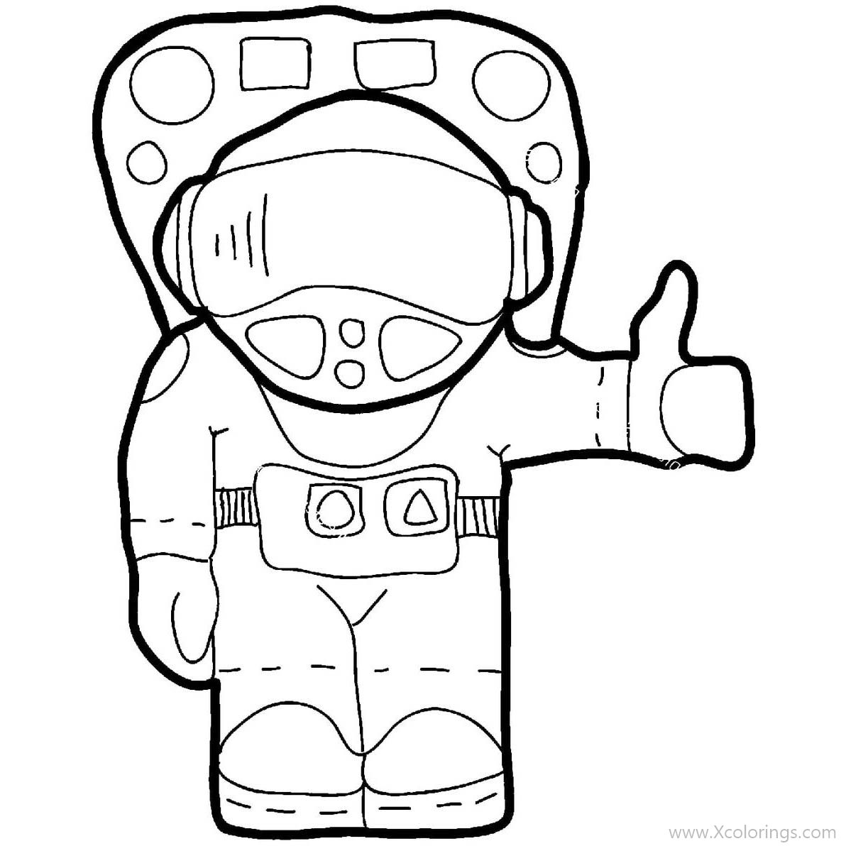 Free Toddlers Astronaut Coloring Pages printable