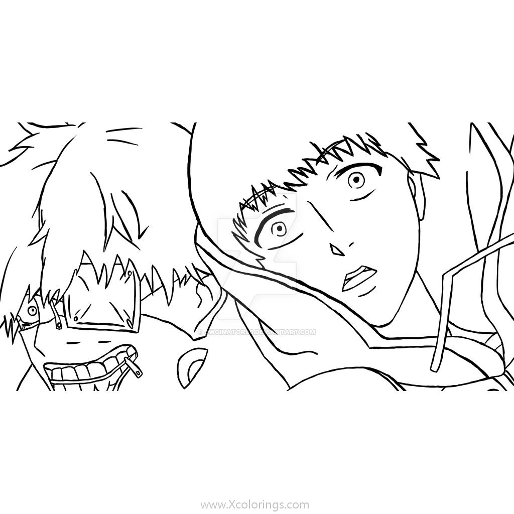 Free Tokyo Ghoul Coloring Pages Fan Fiction printable